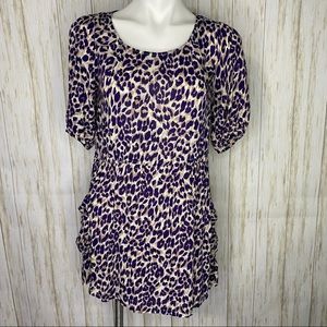 🍋 Forever 21 Purple Cheetah Print mini-dress